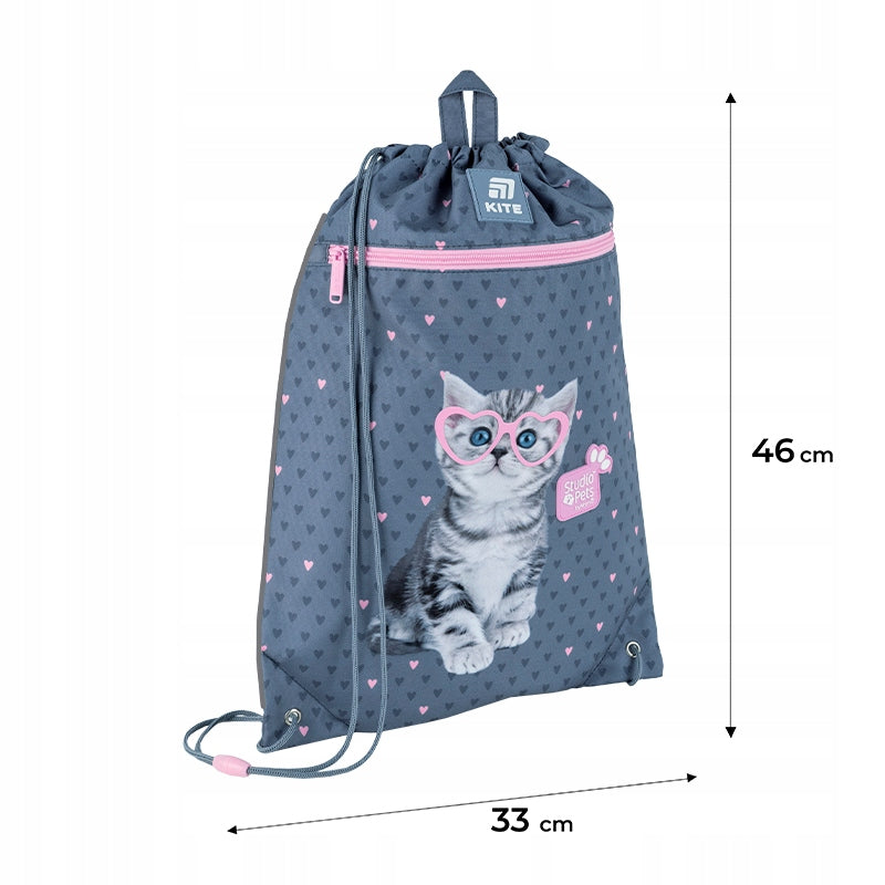 Worek na buty szkolny dla dziewczynki Studio Pets Kite