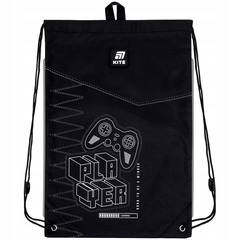 Worek na buty szkolny dla chłopców czarny Game Player Kite