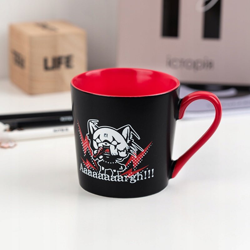 Kubek ceramiczny Aggretsuko 400 ml czarny