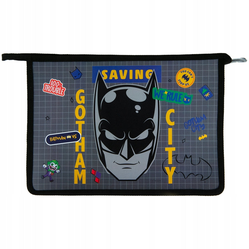 Teczka plastikowa kartki na suwak A4 z uchwytem na zamek DC Batman shippuden Kite DC23-428