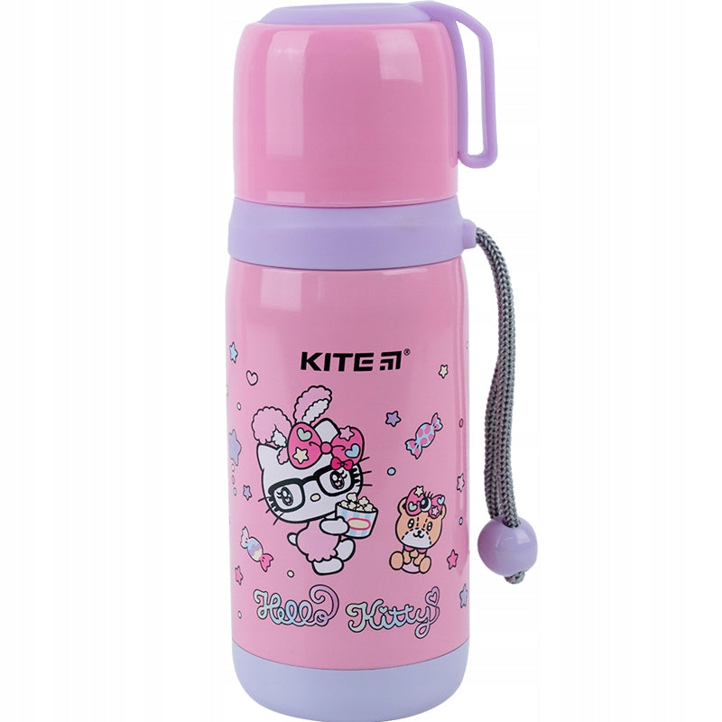 Termos z nadrukiem kubek metal z uchwytem 350 ml Kite HK23-301 Hello Kitty