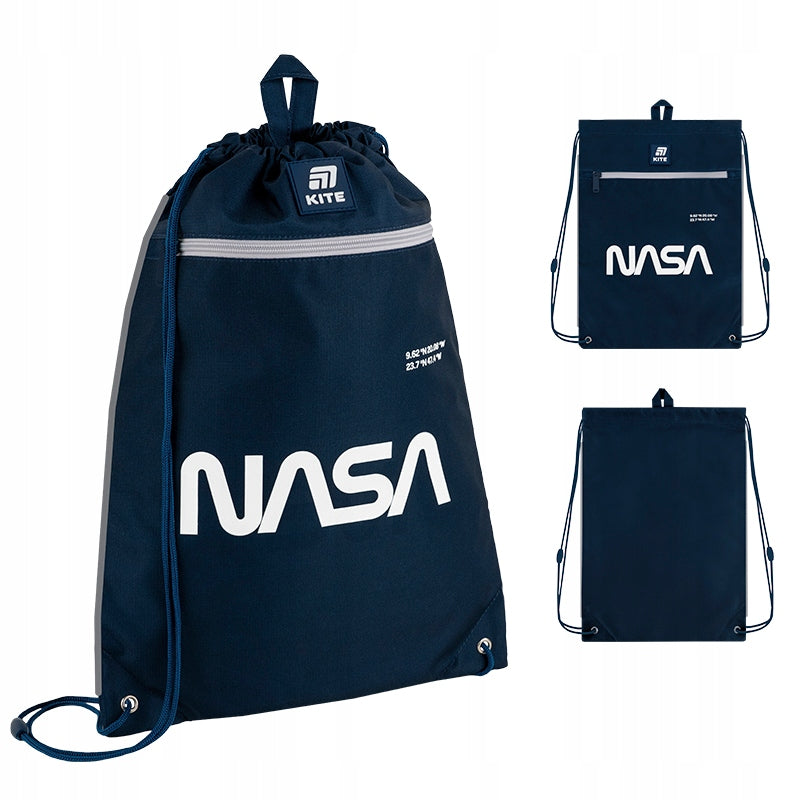 Worek na buty szkolny dla chłopca niebieski Nasa Kite