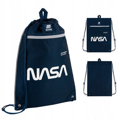 Worek na buty szkolny dla chłopca niebieski Nasa Kite
