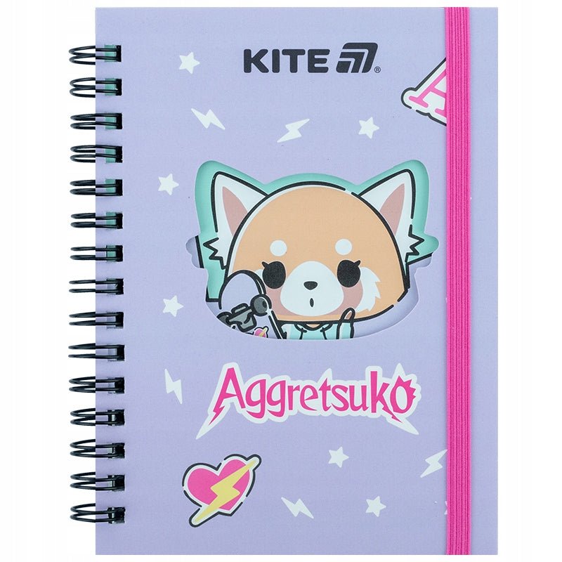 Kołonotatnik notes fioletowy 80 kartek Aggretsuko Kite