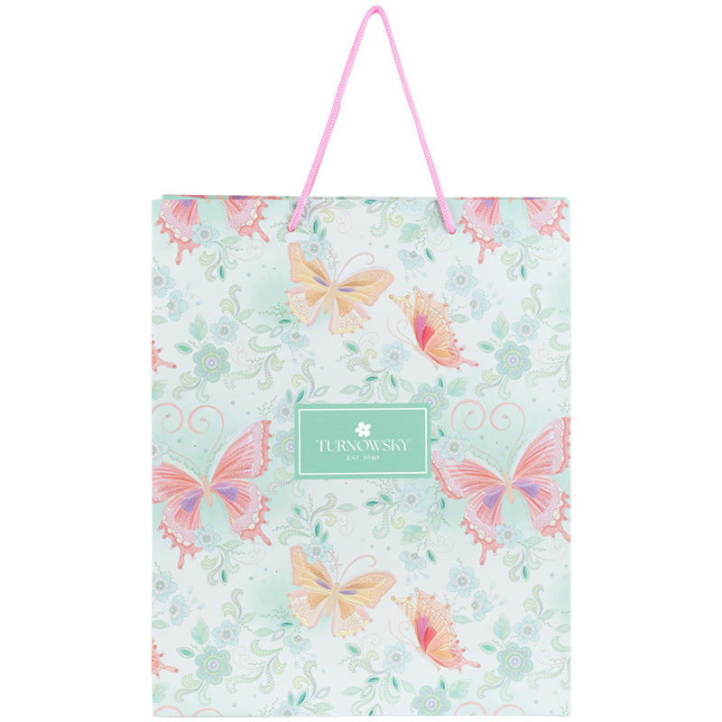 Widok z przodu zielonej torby prezentowej Axent Turnowsky.