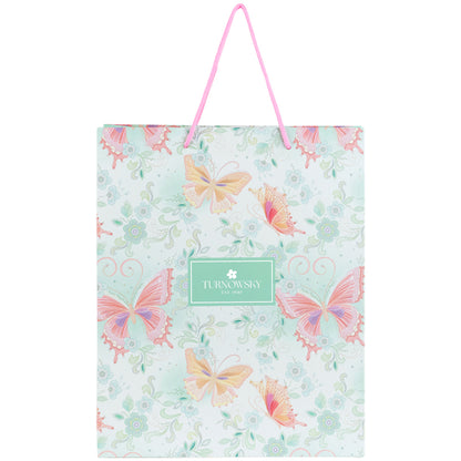 Widok z przodu zielonej torby prezentowej Axent Turnowsky.