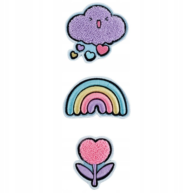 Naszywki na rzep emblemat 3 szt plakietki dla dziewczynki Kite