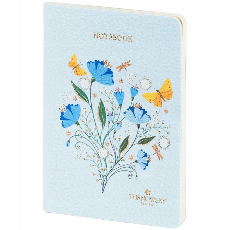 notes A6 Axent niebieski w kratkę z kremowym papierem