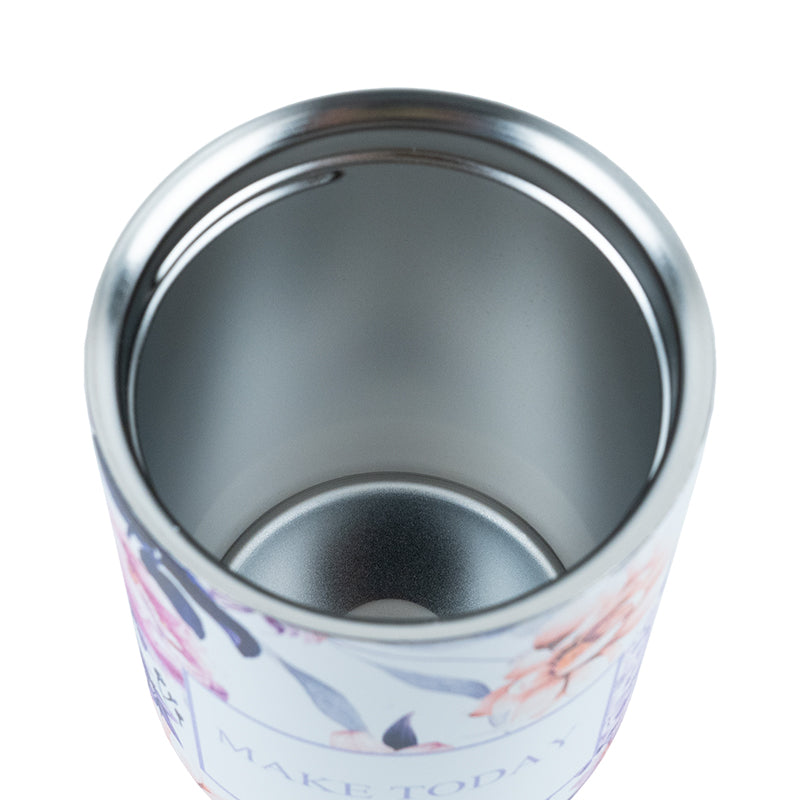 Wnętrze kubka termicznego Axent wykonane z metalowej stali nierdzewnej.