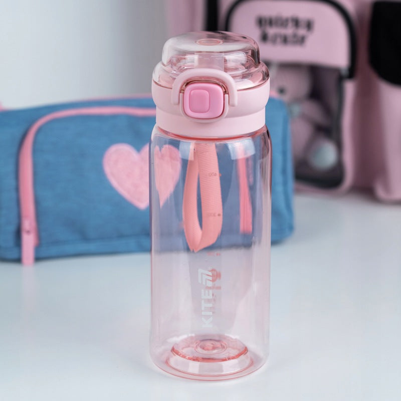 Bidon tritanowy do szkoły na wodę z sitkiem ustnik uchwyt bidon 500ml Kite