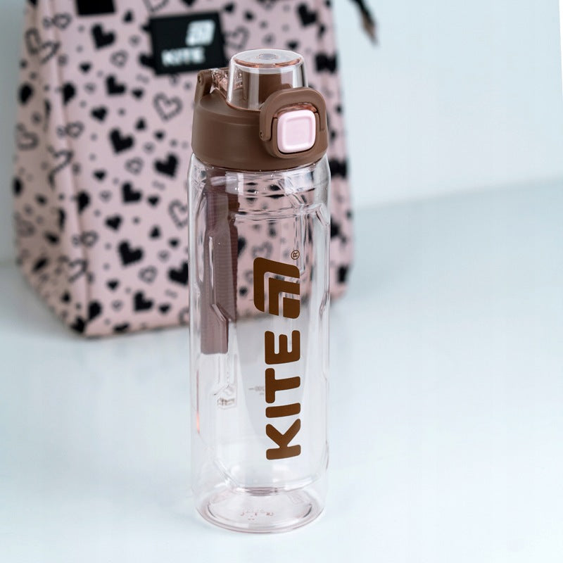 Bidon tritanowy na wodę 800ml słomka ustnik pasek butelka sportowa Kite