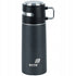 Termos z kubkiem dla dzieci metalowy czarny 350 ml Kite