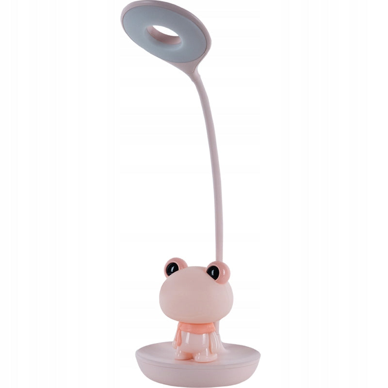Lampka dla dzieci do czytania zabka rozowa