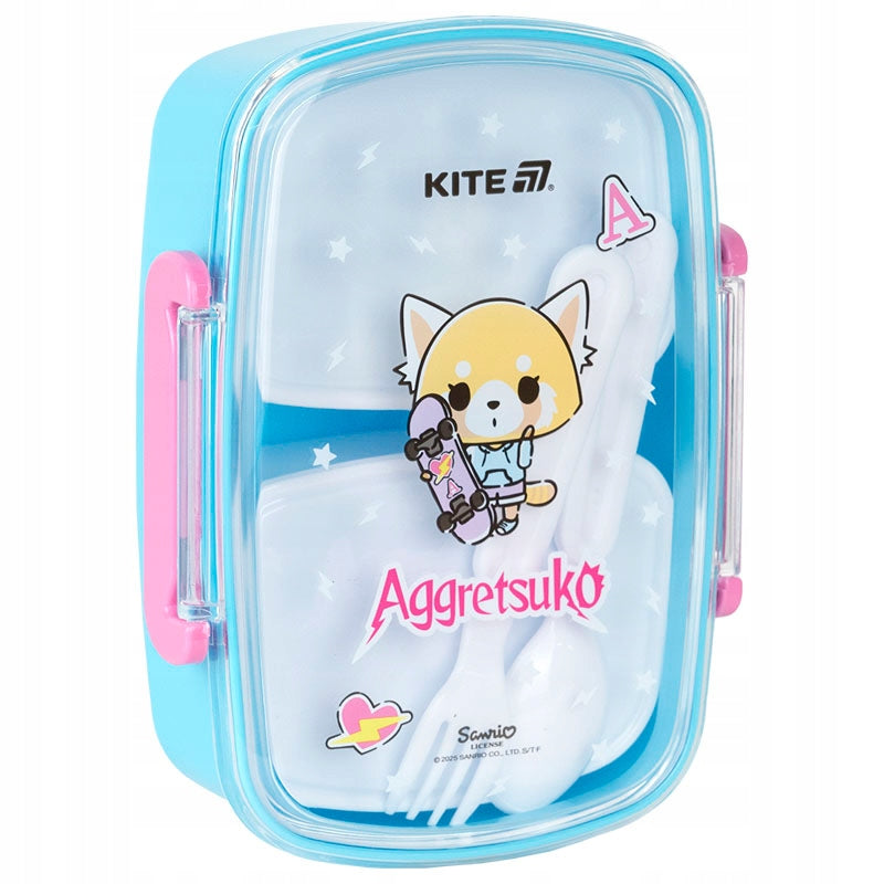 Lunchbox Śniadaniówka ze Sztućcami 750ml Aggretsuko Kite
