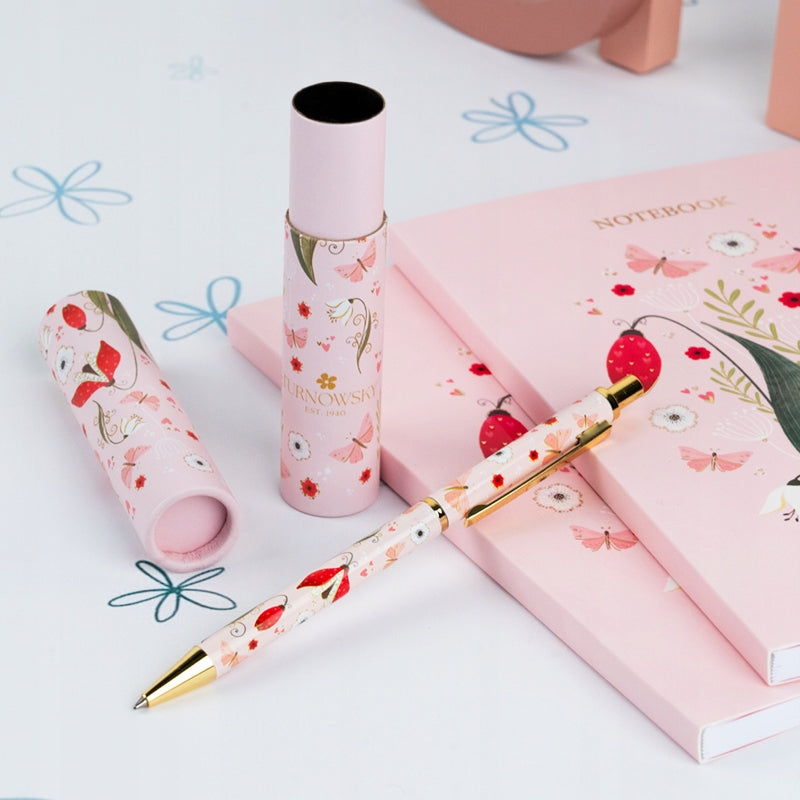 Długopis metalowy Axent 0,7 mm w pozycji poziomej na jasnym tle.