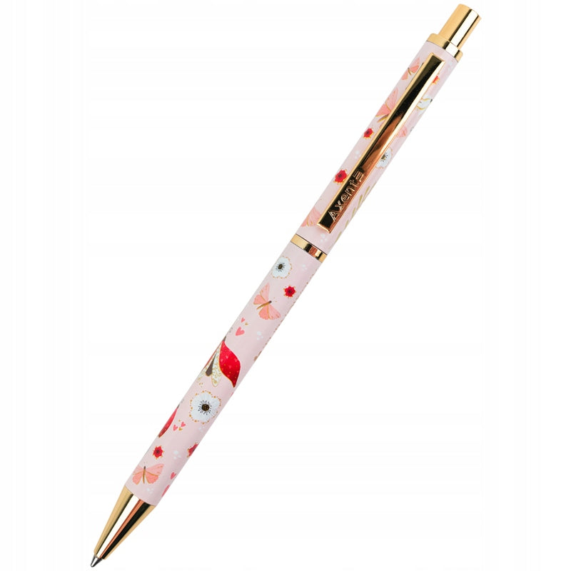 Długopis metalowy Axent 0,7 mm w pozycji poziomej na jasnym tle.