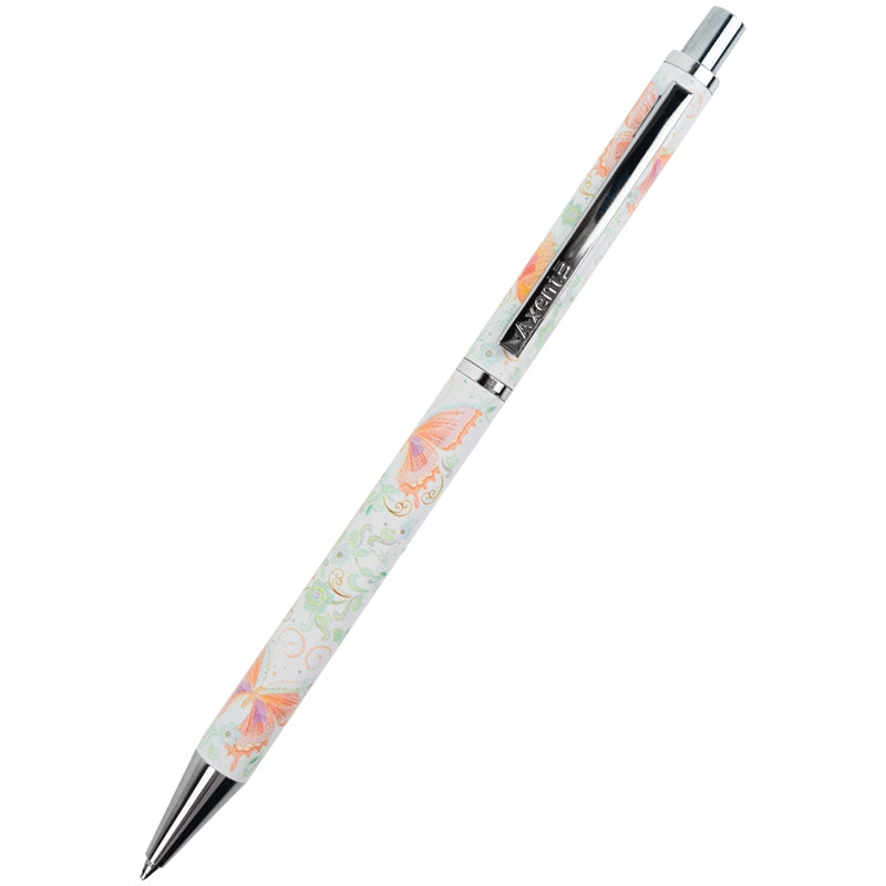 Długopis metalowy Axent 0,7 mm gotowy do wręczenia jako upominek.
