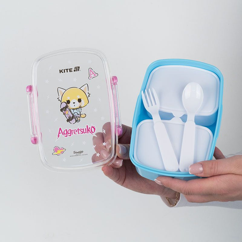 Lunchbox Śniadaniówka ze Sztućcami 750ml Aggretsuko Kite