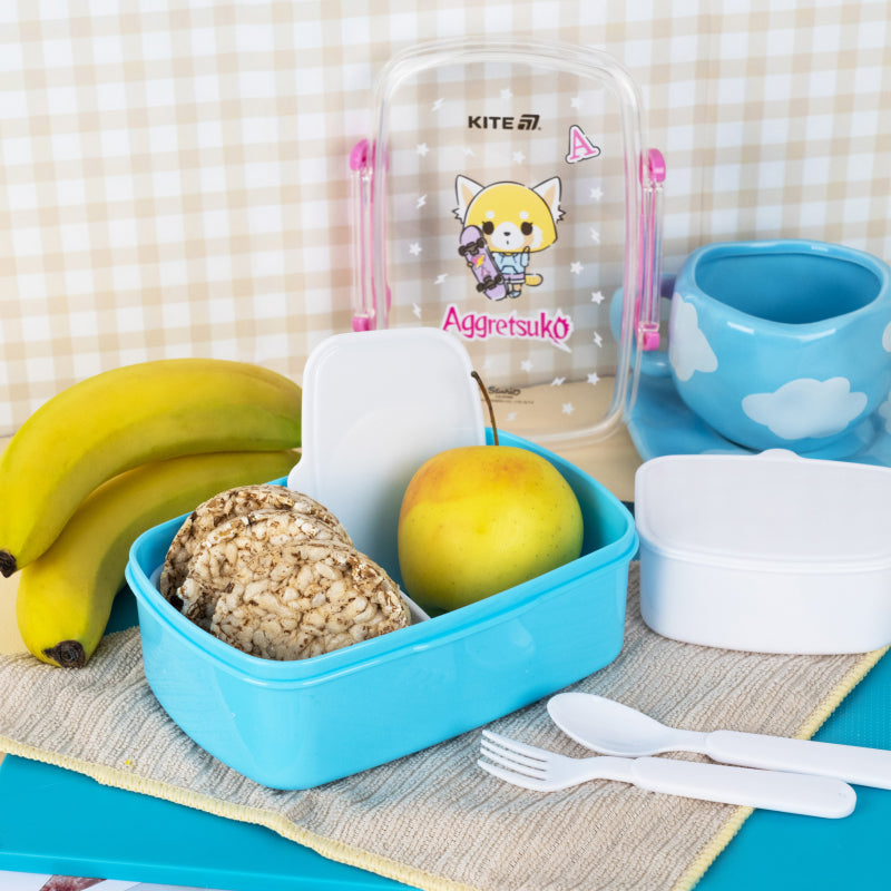 Lunchbox Śniadaniówka ze Sztućcami 750ml Aggretsuko Kite
