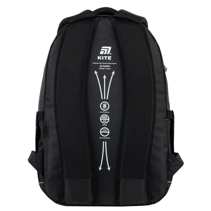 Ortopedyczny panel tylny z systemem wentylacji zapewniający wsparcie kręgosłupa.