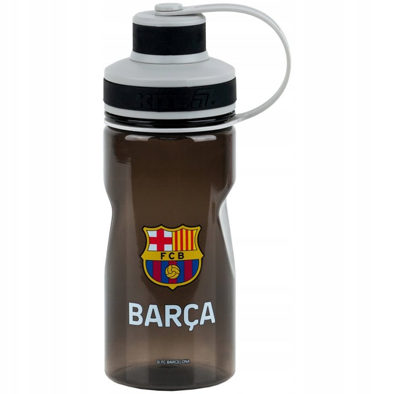 Butelka na wodę dla chłopców Kite FC Barcelona – czarny bidon z sitkiem 500 ml.