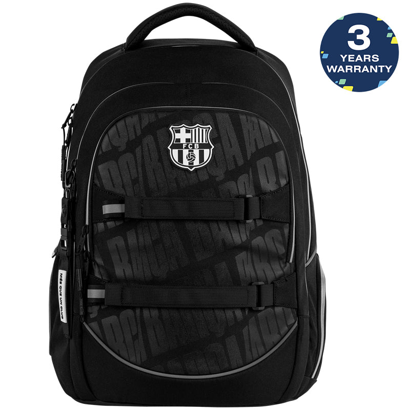 Batoh školní mládežnický FC Barcelona černý se systémem AGS a úchytem na skateboard