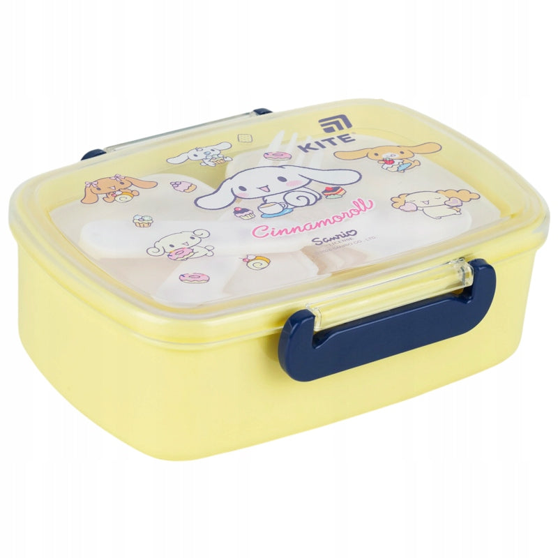 Stylowy żółty zestaw śniadaniowy Kite z motywem Cinnamoroll dla dzieci.