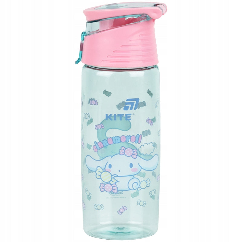 Butelka na wodę dla dziewczynek Kite Cinnamoroll – przezroczysty bidon szkolny.