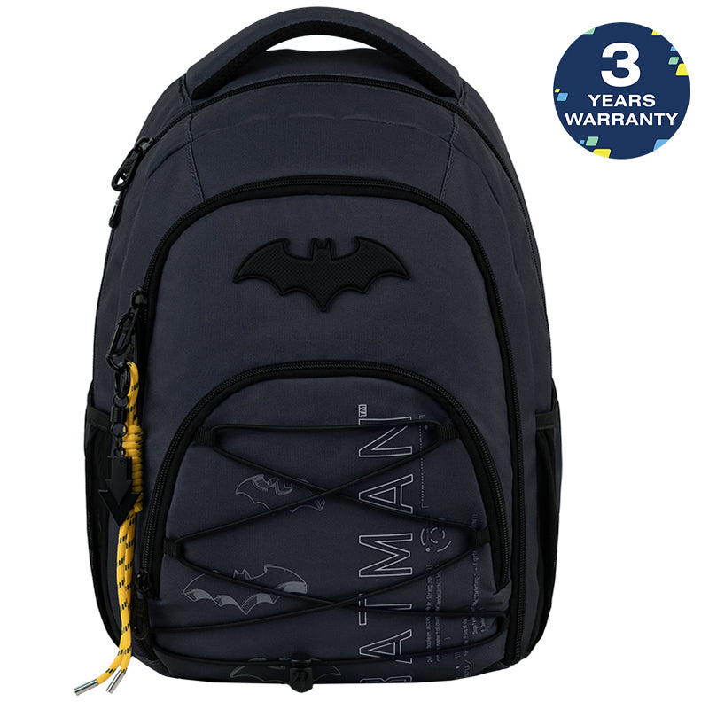 Batoh školní Kite DC Batman ortopedický šedý pro chlapce svítící