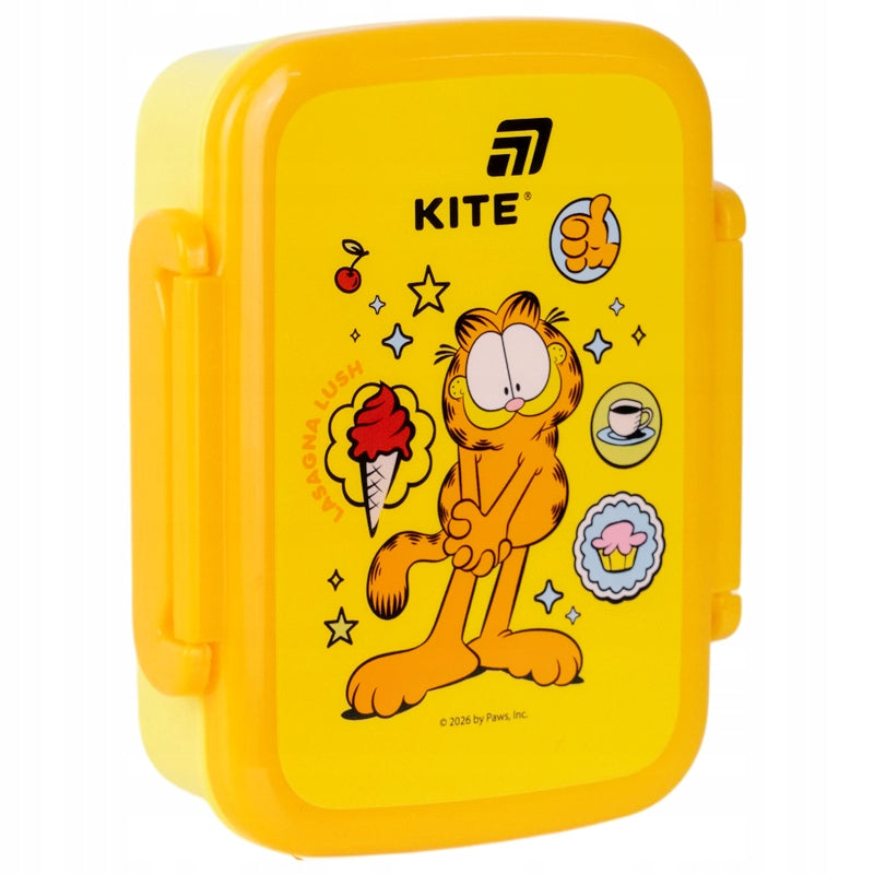 Stylowy snackbox z licencją Garfield i bocznymi zatrzaskami.