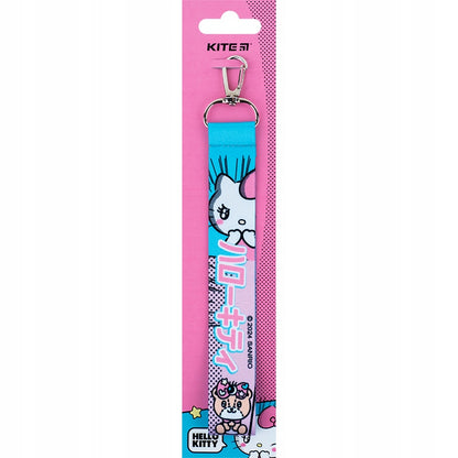 Zawieszka Hello Kitty jako brelok do kluczy na metalowym karabińczyku