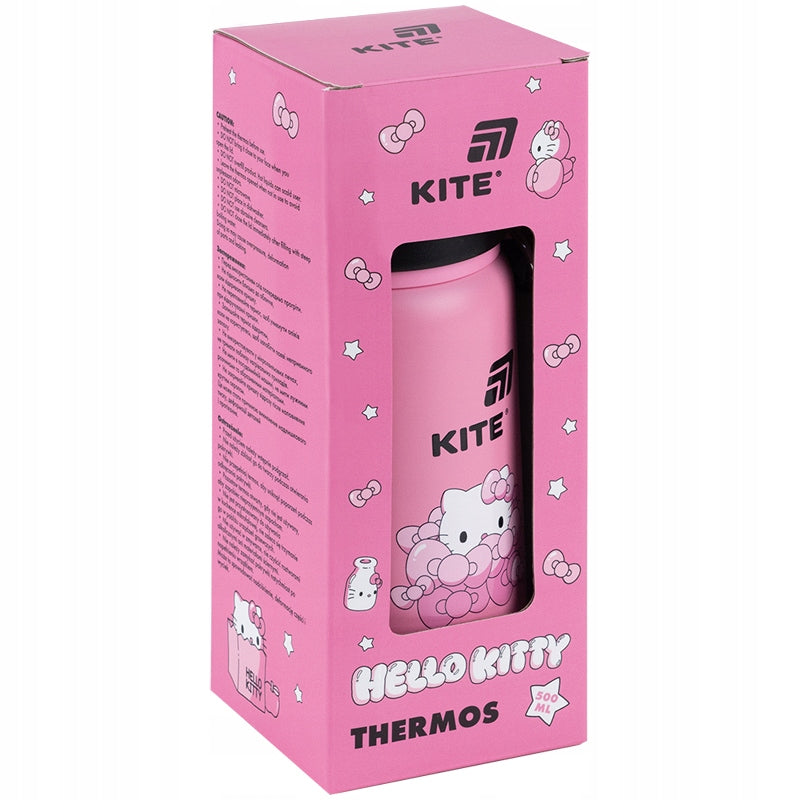 Termos Hello Kitty 500 ml z kubkiem i słomką Kite