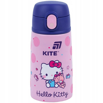 Termos szkolny Hello Kitty ze slomka i uchwytem 400 ml