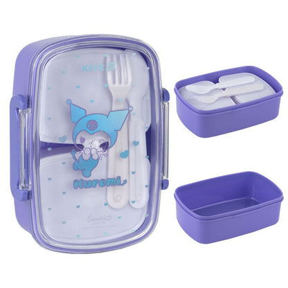 Lunchbox Śniadaniówka ze Sztućcami 750ml fioletowa Kuromi Kite