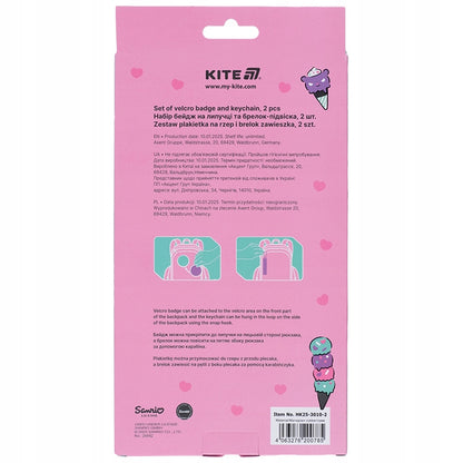 Gadżety Sanrio Kuromi Kite – zapakowany zestaw kreatywny do ozdabiania ubrań i toreb.