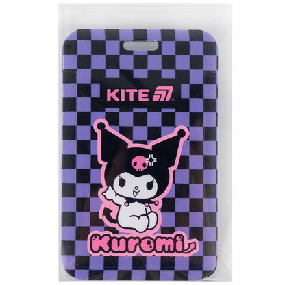 Fioletowy etui szkolne Kuromi Kite z przezroczystą kieszenią