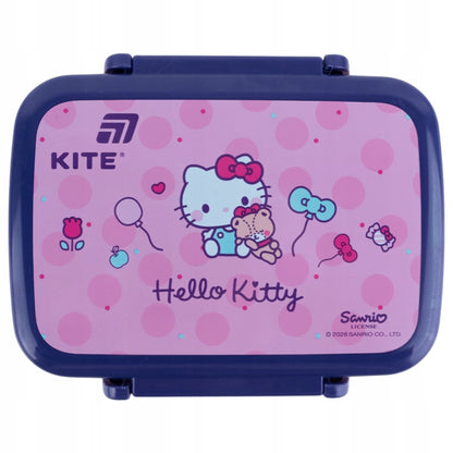 Urocza różowa pokrywka snackboxa Kite z postacią Hello Kitty.