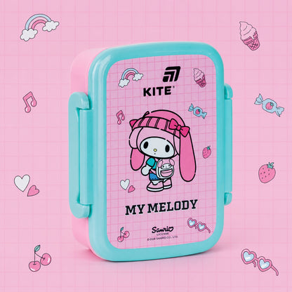 Różowy snackbox My Melody Kite 420 ml dla dziewczynek.