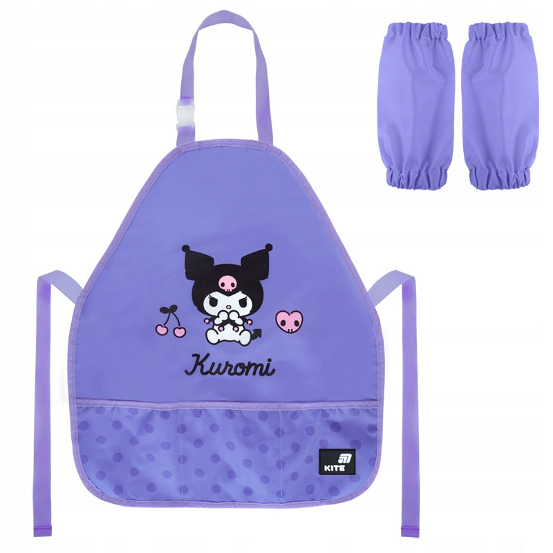 Ogólny wygląd fioletowego fartuszka ochronnego Kuromi Kite.