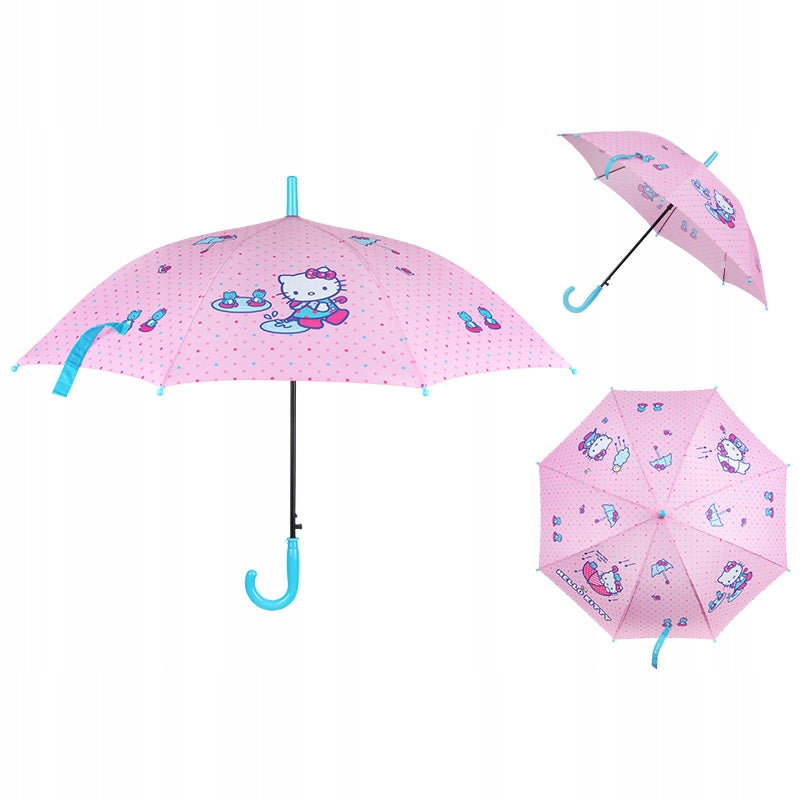 Ogólny wygląd różowej parasolki Hello Kitty Kite.