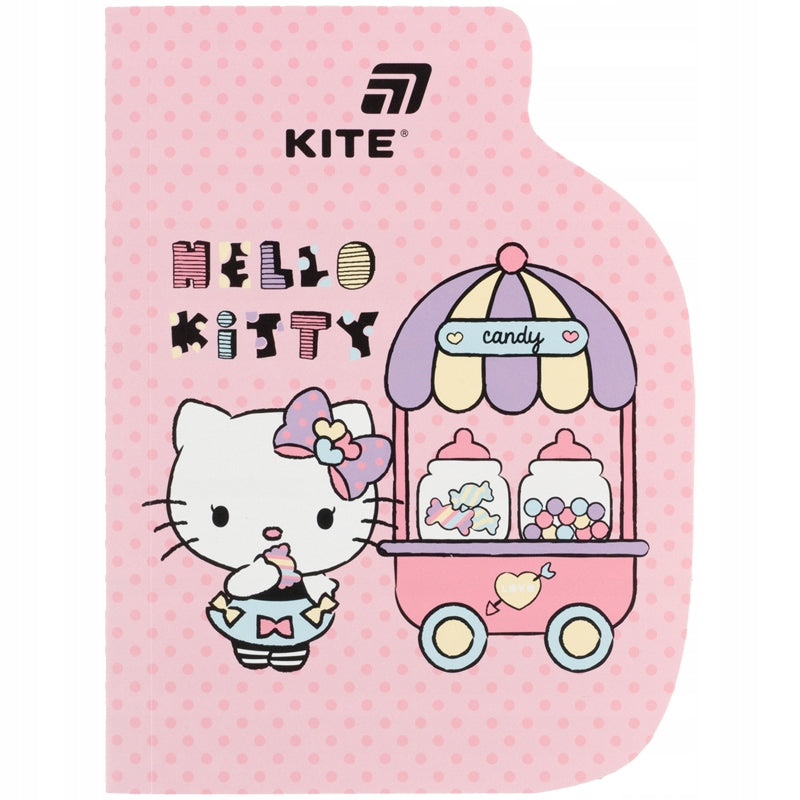 Papierowa okładka kształtowa z licencją Hello Kitty.
