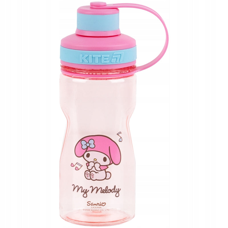 Różowa butelka na wodę dla dziewczynek Kite My Melody – bidon z sitkiem 500 ml.