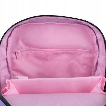 Wnętrze plecaka Kite Kuromi z przegródkami i organizerem