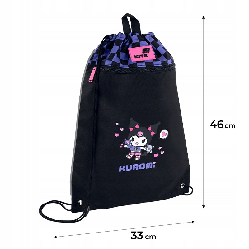 Pojemny worek Kite na buty i strój z licencją Kuromi.