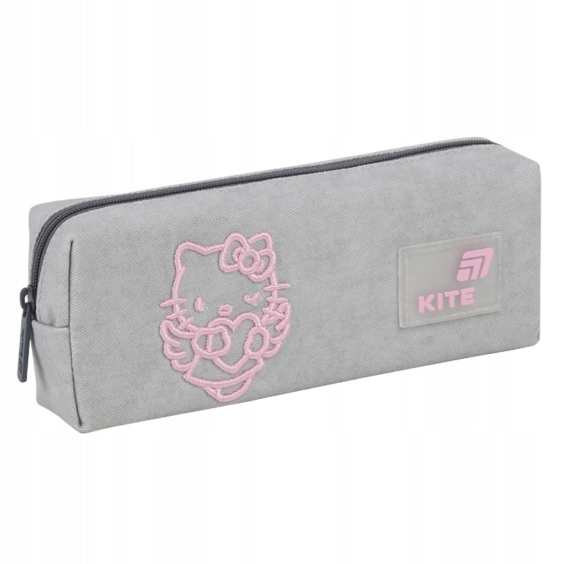 Frontowa strona z grafiką Hello Kitty — modne piórniki dla dziewczynek do szkoły.