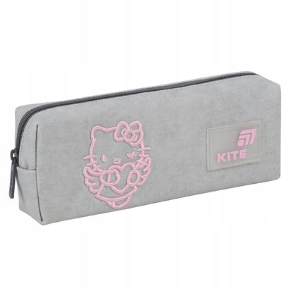 Frontowa strona z grafiką Hello Kitty — modne piórniki dla dziewczynek do szkoły.