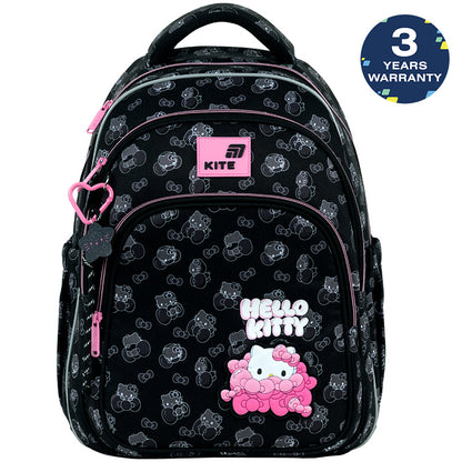 Batoh školní ortopedický černý dívčí 9–12 let Hello Kitty Kite