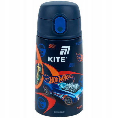 Termos dla dzieci Hot Wheels 400 ml ze słomką i szczelną nakrętką Kite