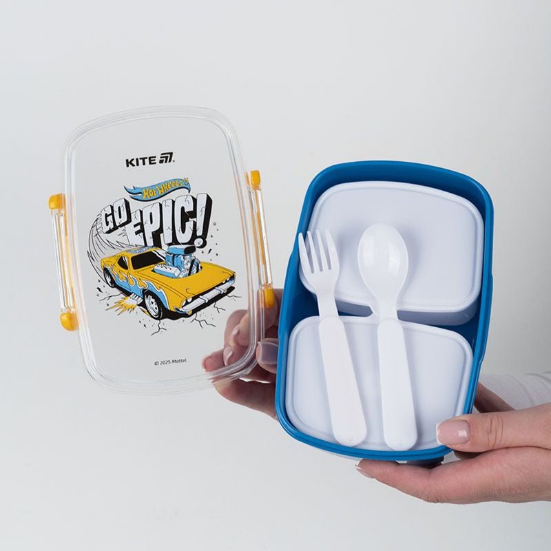Lunchbox Śniadaniówka ze Sztućcami 750ml Hot Wheels Kite