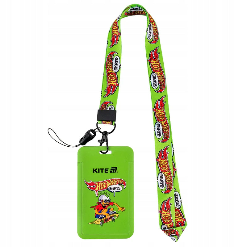 Identyfikator szkolny Hot Wheels Kite na szyi dziecka – praktyczne i stylowe etui dla uczniów.